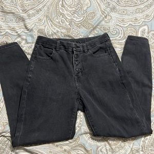 American Eagle The Dream Jean Dark Black Curvy Hi Rise Jegging Crop Jean Size 4R